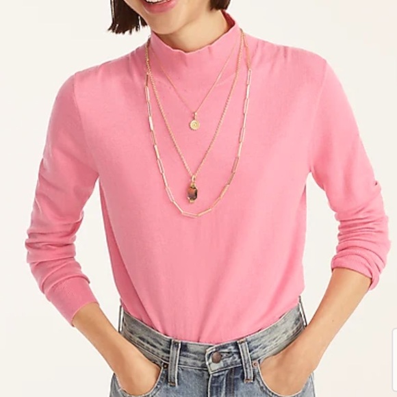 J. Crew Mockneck silk-blend sweater with ribbed trim - Picture 2 of 7